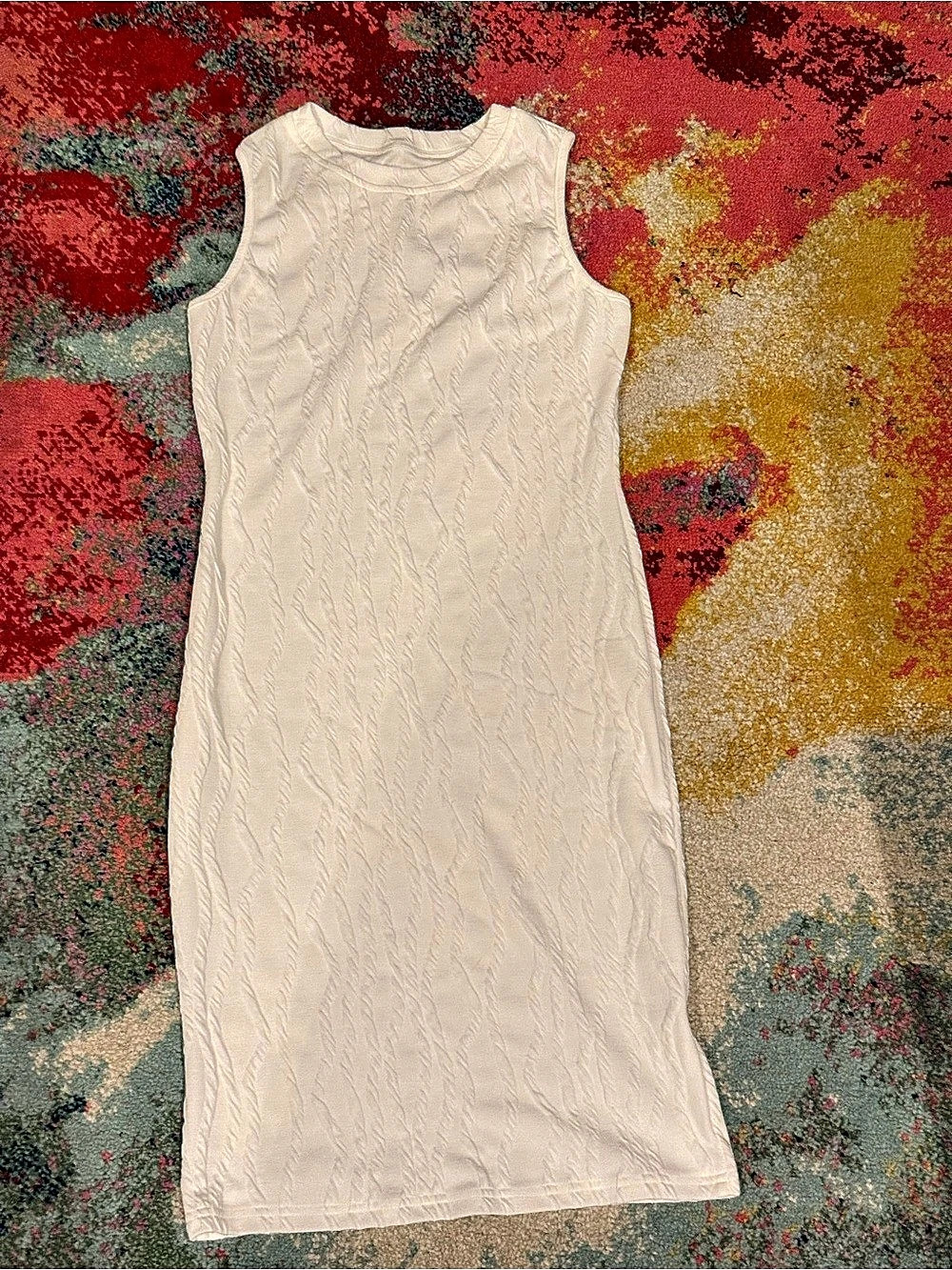 Mini Sleeveless Dress in White
